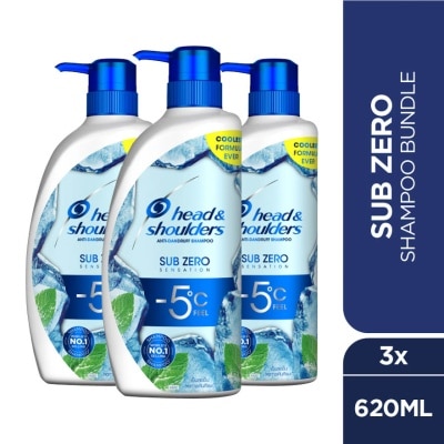 HEAD&SHOULDERS Subzero Shampoo 620ml [Bundle of 3]