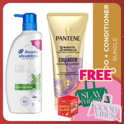 HEAD&SHOULDERS MLBB Cool Menthol 650ml + Conditioner 3MM Collagen Repair 300ml