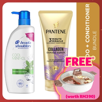 HEAD&SHOULDERS MLBB Cool Menthol 650ml + Conditioner 3MM Collagen Repair 300ml