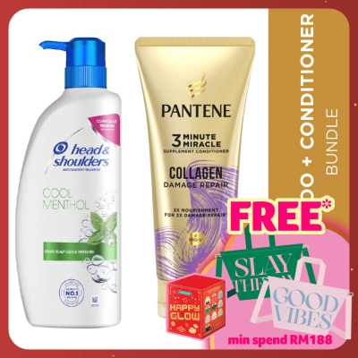 HEAD&SHOULDERS MLBB Cool Menthol 650ml + Conditioner 3MM Collagen Repair 300ml