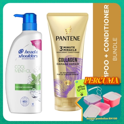 HEAD&SHOULDERS - MLBB Cool Menthol 650ml + Conditioner 3MM Collagen Repair 300ml