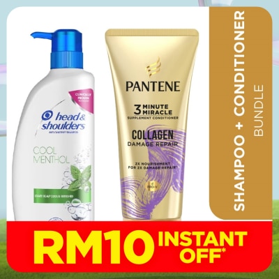 HEAD&SHOULDERS MLBB Cool Menthol 650ml + Conditioner 3MM Collagen Repair 300ml
