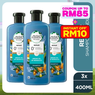 HERBAL ESSENCES Argan Oil of Morocco Shampoo 400ml [Bundle of 3]