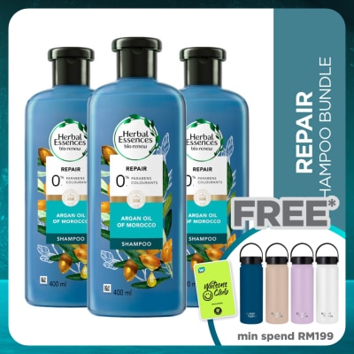 HERBAL ESSENCES Argan Oil of Morocco Shampoo 400ml [Bundle of 3]