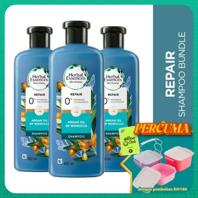 HERBAL ESSENCES - Argan Oil of Morocco Shampoo 400ml [Bundle of 3]