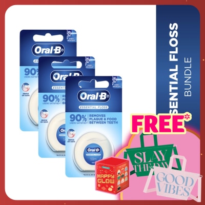 ORAL-B Essential Floss Waxed Mint 50m X3