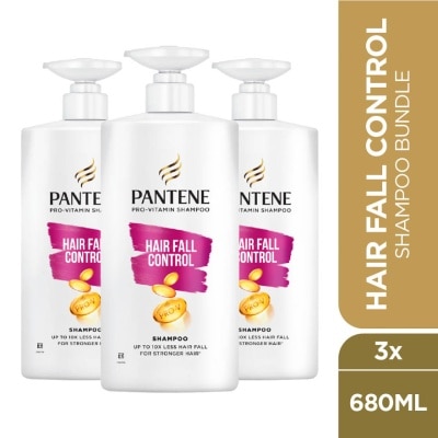 PANTENE Shampoo Hair Fall Control 680ml [Bundle of 3]