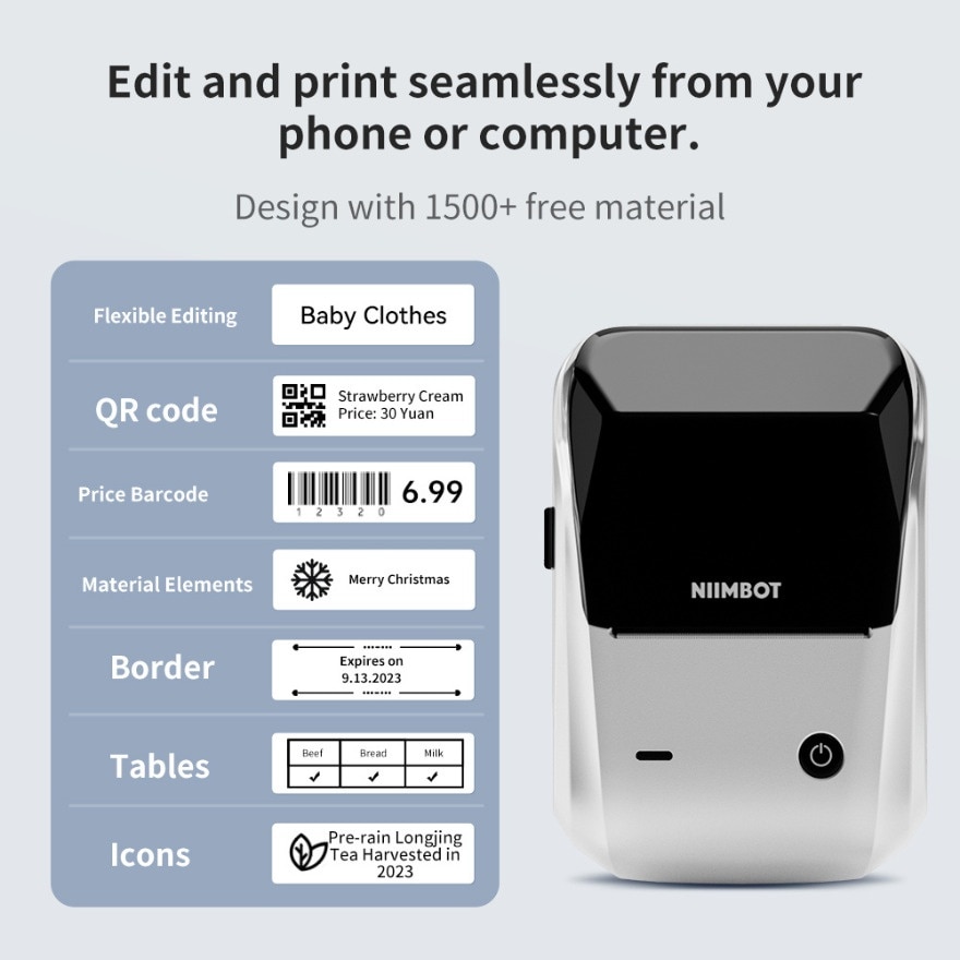 B1 Portable Label Printer SILVER