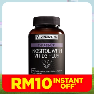 VITAHEALTH Charge-Up Inositol with Vit D3 Plus 30s