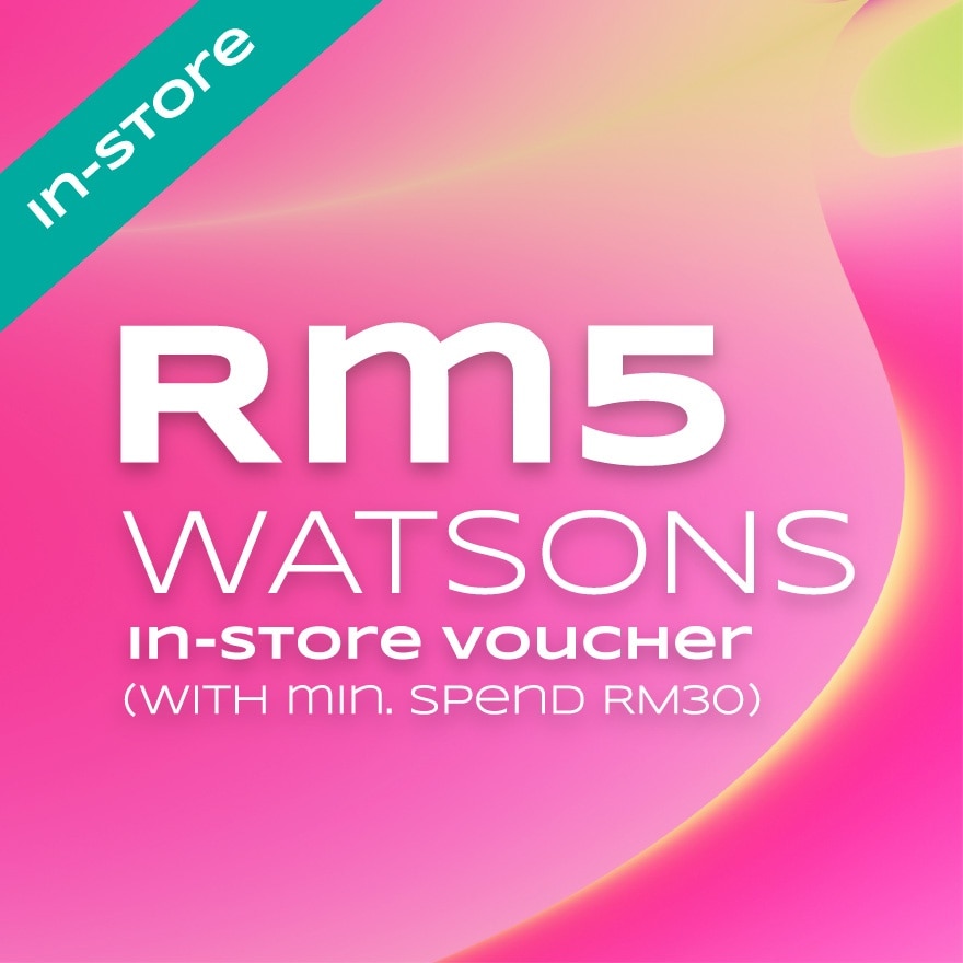 RM5 Watsons In-Store Cash Voucher with min spend RM30