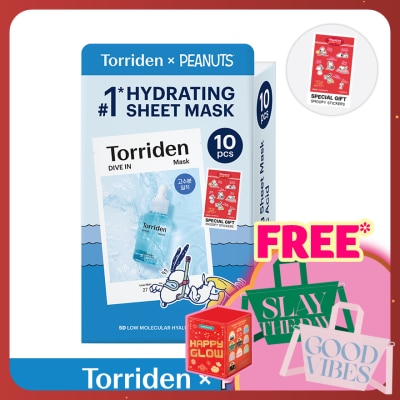 TORRIDEN [PEANUTS] Dive In Low Molecular Hyaluronic Acid Mask 10s