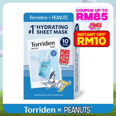 TORRIDEN [PEANUTS] Dive In Low Molecular Hyaluronic Acid Mask 10s