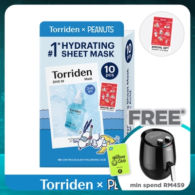 TORRIDEN [PEANUTS] Dive In Low Molecular Hyaluronic Acid Mask 10s