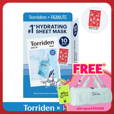 TORRIDEN [PEANUTS] Dive In Low Molecular Hyaluronic Acid Mask 10s