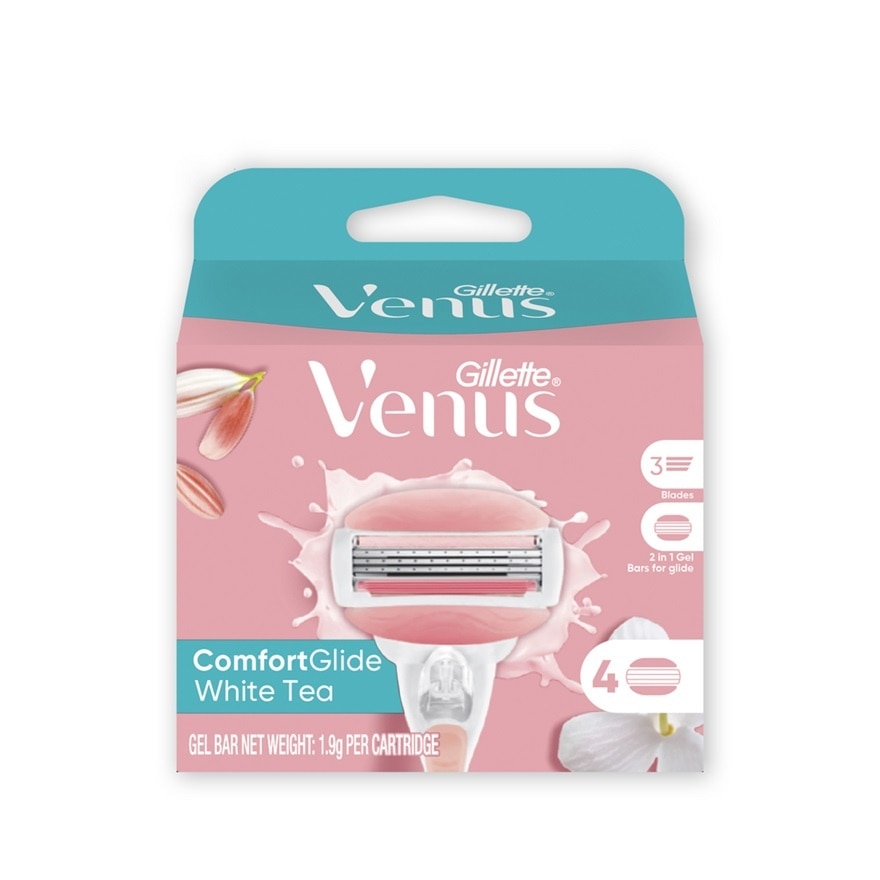Venus White Tea Razor+Cart+Shave Gel Bundle