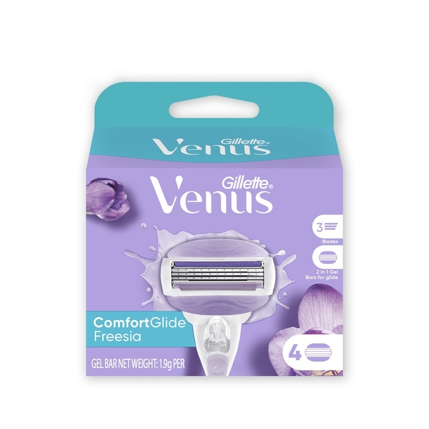 Venus Freesia Razor + Cart+Shave Gel Bundle