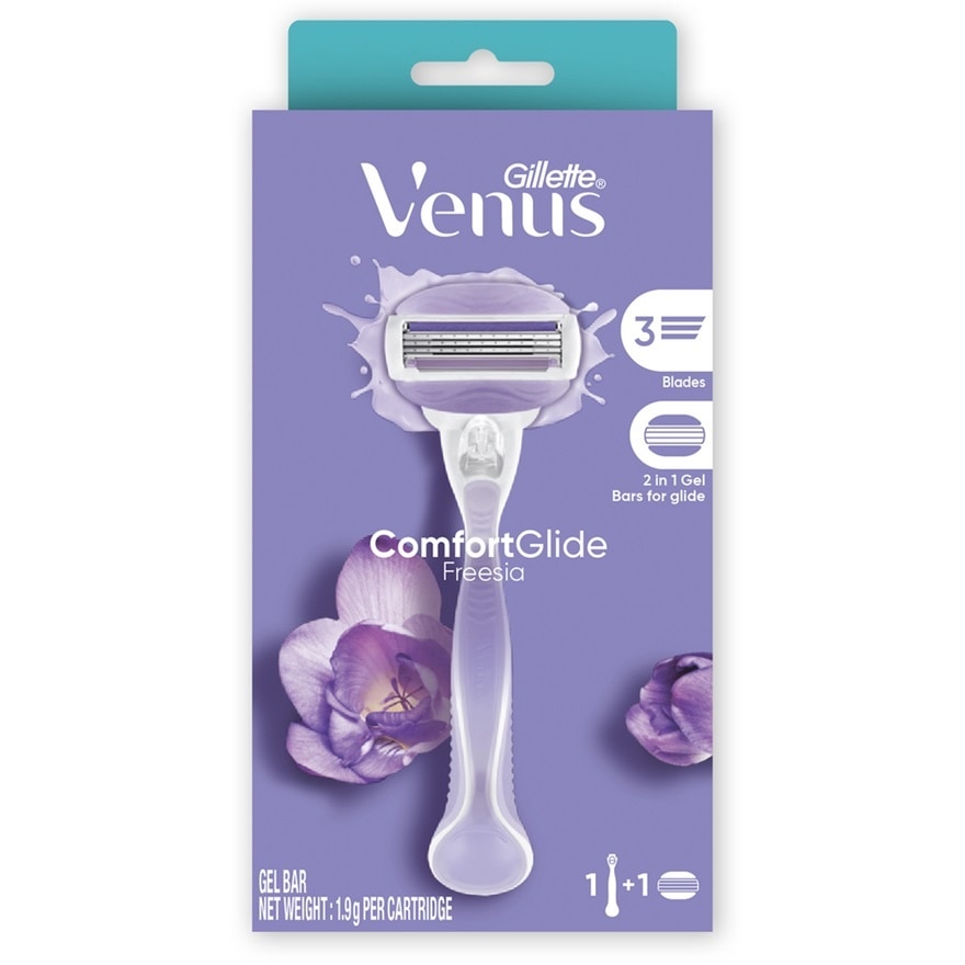 Venus Freesia Razor + Cart+Shave Gel Bundle