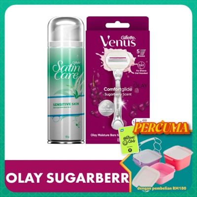 GILLETTE VENUS - Venus Olay Sugarberry Razor + Shave Gel Bundle