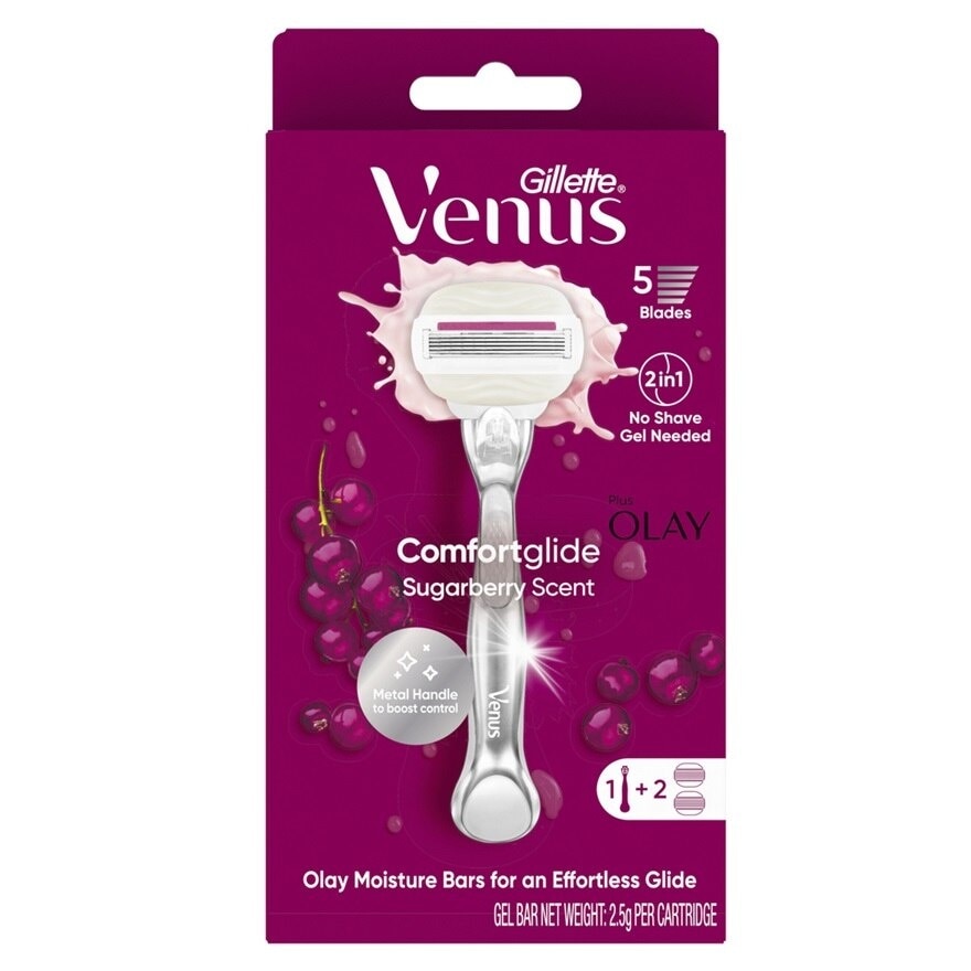 Venus Olay Sugarberry Razor + Shave Gel Bundle