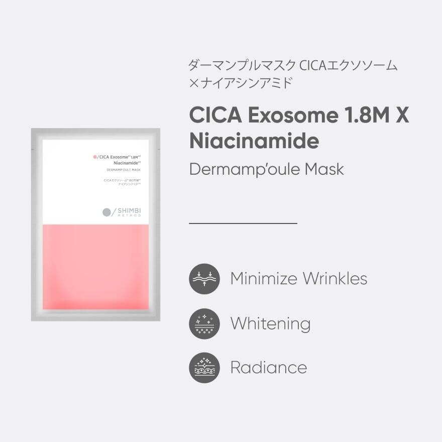 Dermamp'oule Mask CICA Exosome 1.8M, Niacinamide 3 Sheet