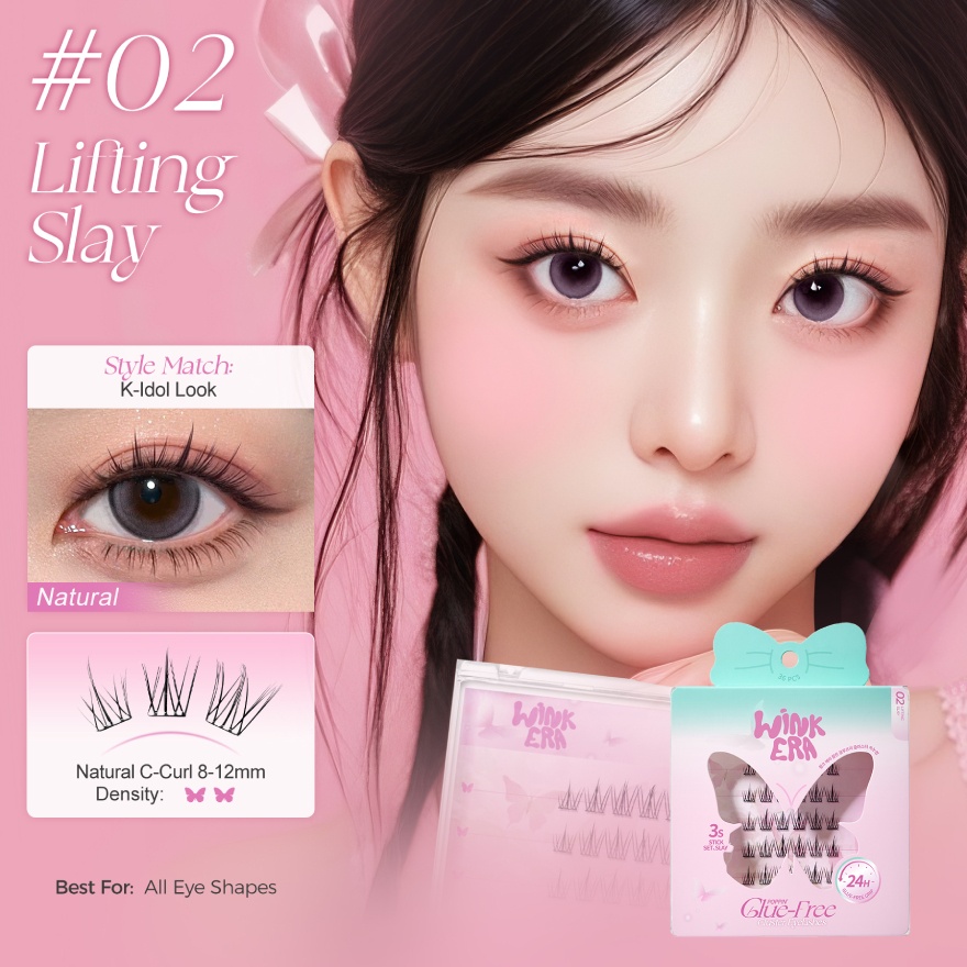 Wink Era Poppin' Glue-Free Cluster Eyelashes 02 Lifting Slay image