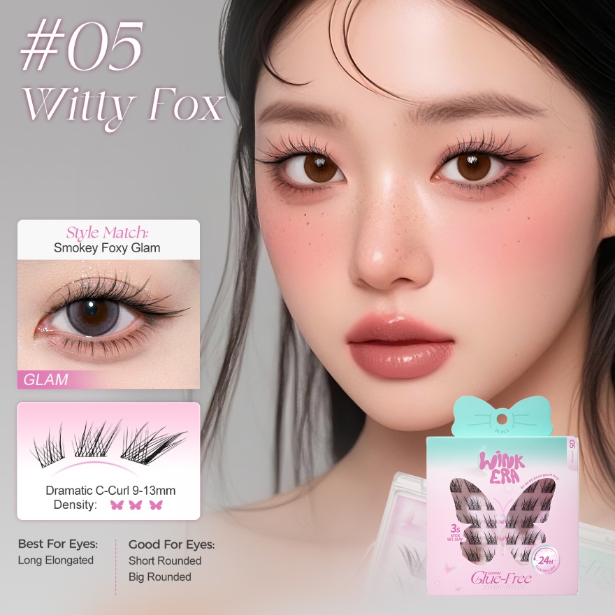 Wink Era Poppin' Glue Free Cluster Eyelashes 05 Witty Fox image