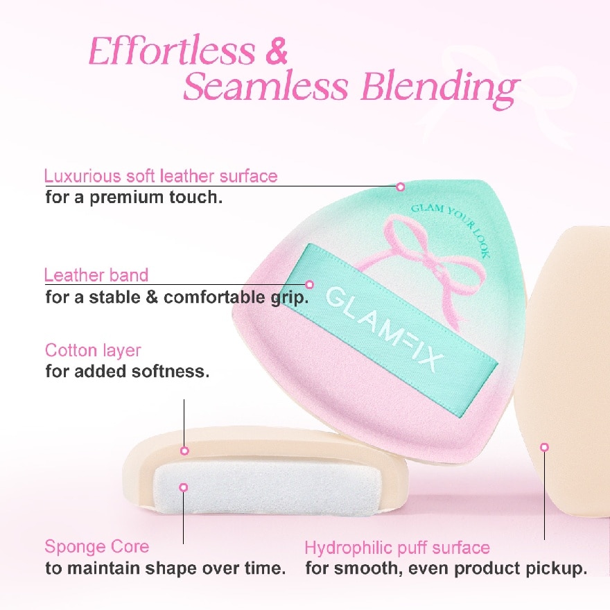 Glam My Look Marshmallow Foundation Puff - Teardrop