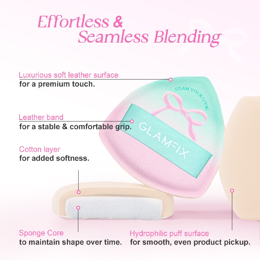 Glam My Look Marshmallow Foundation Puff - Teardrop image