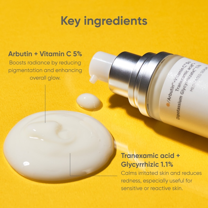 Serum Arbutin+Vitamin C 5%, Tranexamic acid+Dipotassium Glycyrrhizate 1.1% 30ml