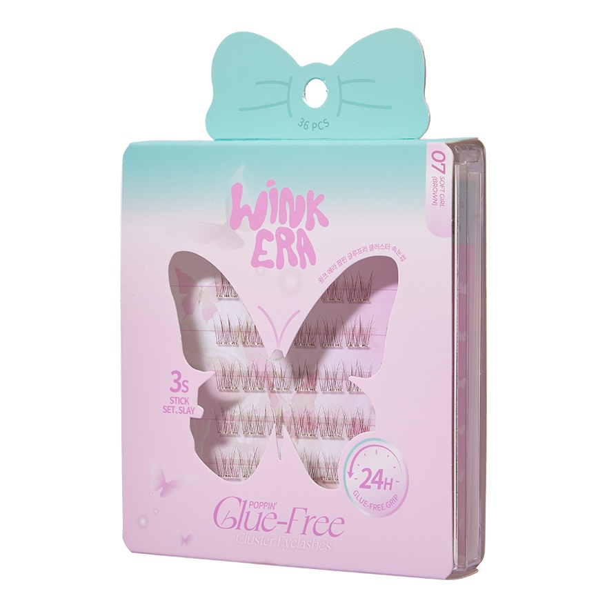 Wink Era Poppin' Glue Free Cluster Eyelashes 07 Soft Girl Brown image