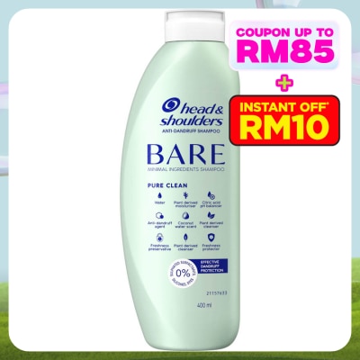HEAD&SHOULDERS Bare Pure Clean Shampoo 400ml
