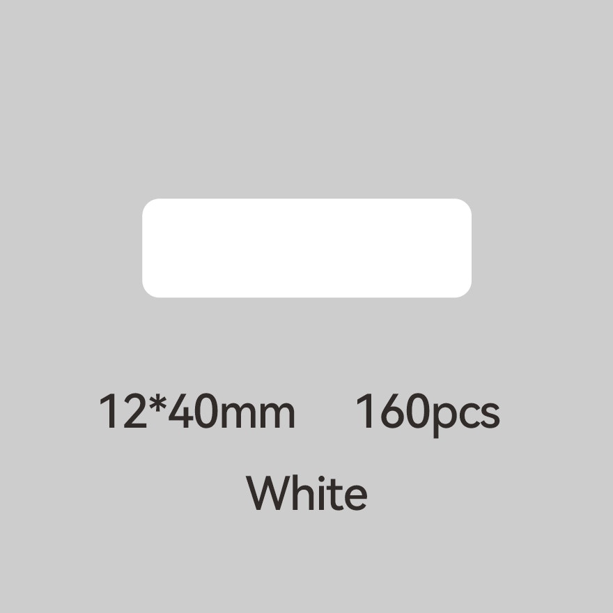 D11/D110/D101/H1S White Sticker 12*40mm