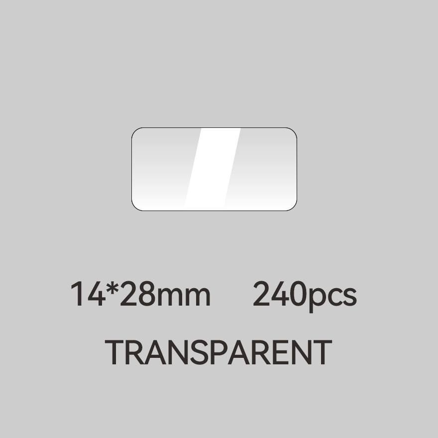 D11/D110/D101/H1S Transparent Sticker 14*28mm Double Circle