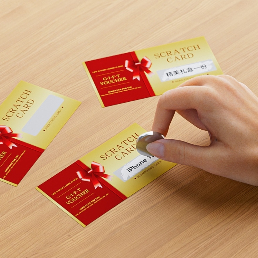 B21/B1/B3S/B31/K3/M2 Gift Scratch Card 54*150mm