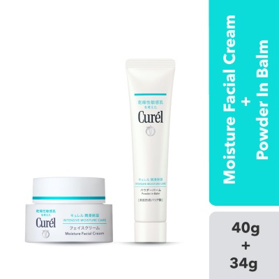 CUREL - Intensive Moisture Cream 40G + Powder In Balm 34G image