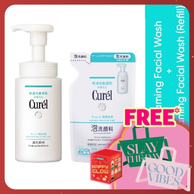 CUREL Foaming Wash 150ML + Refill 130ML Set