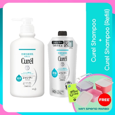 CUREL Shampoo 420ML + Refill 340ML