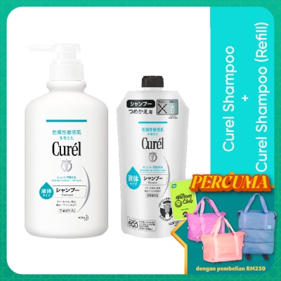 CUREL Shampoo 420ML + Refill 340ML