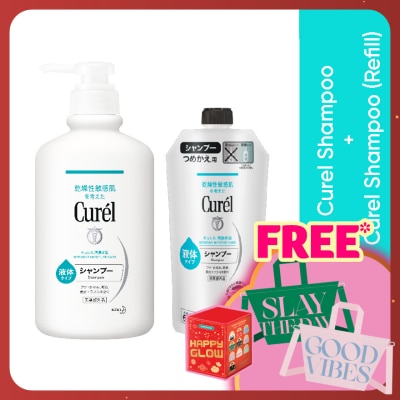 CUREL Shampoo 420ML + Refill 340ML