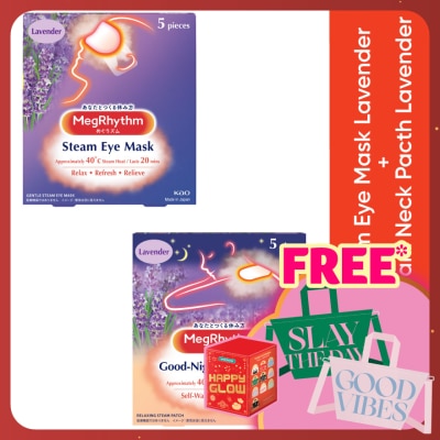 MEG RHYTHM Steam Eye Mask Lavender 5P + Goodnight Sp Lavender 5P
