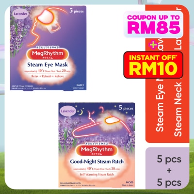 MEG RHYTHM Steam Eye Mask Lavender 5P + Goodnight Sp Lavender 5P