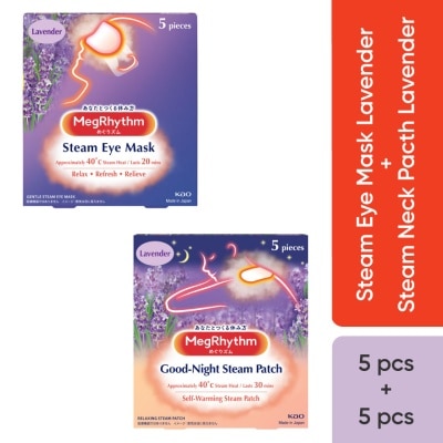 MEG RHYTHM Steam Eye Mask Lavender 5P + Goodnight Sp Lavender 5P