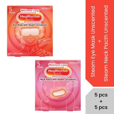 MEG RHYTHM - Steam Eye Mask Unscented 5P + Goodnight Sp Unscented 5P