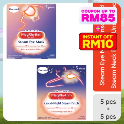 MEG RHYTHM Steam Eye Mask Unscented 5P + Goodnight Sp Unscented 5P