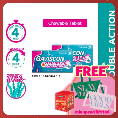 GAVISCON Heartburn & Indigestion Relief Double Action Tablet 16s x 2