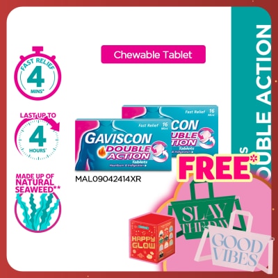 GAVISCON Heartburn & Indigestion Relief Double Action Tablet 16s x 2