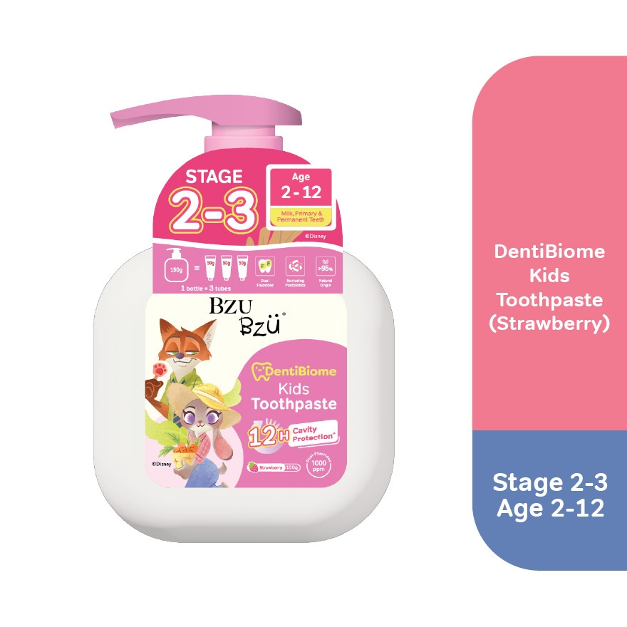 DentiBiome Kids Toothpaste Strawberry Stage 2-3 (2-12Yrs) 150g image