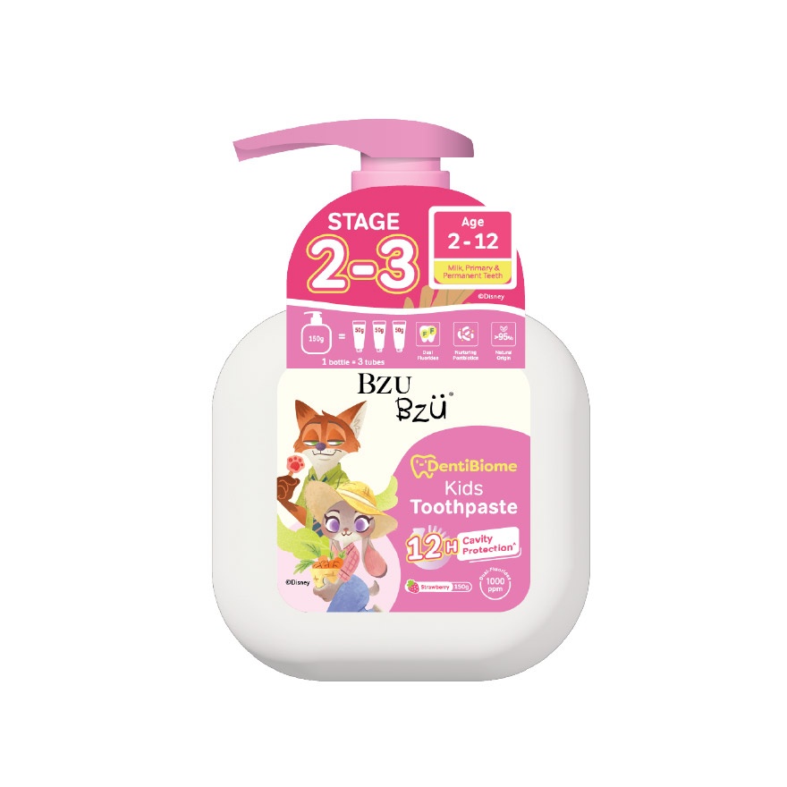 DentiBiome Kids Toothpaste Strawberry Stage 2-3 (2-12Yrs) 150g image