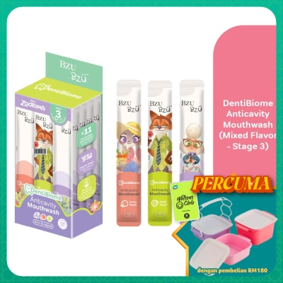 BZU BZU - DentiBiome Anticavity Mouthwash Mixed Flavor Stage 3 (7+ Yrs) 9ml x 15 sachets