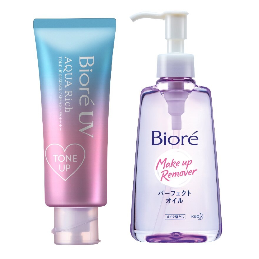 Biore Uv Aqua Rich Tone Up Essence + Cleansing Oil 230ML Set image
